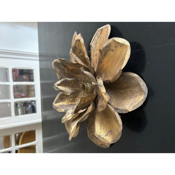 Image 1 of Vintage brass lotus wall lamp, 1970
