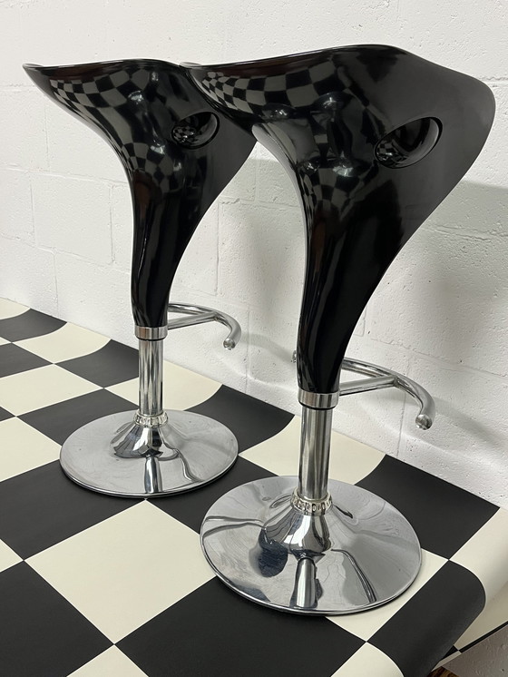 Image 1 of 2 Black Bar Stools Everite