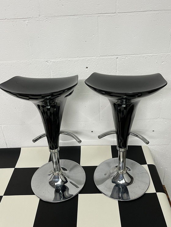 Image 1 of 2 Black Bar Stools Everite