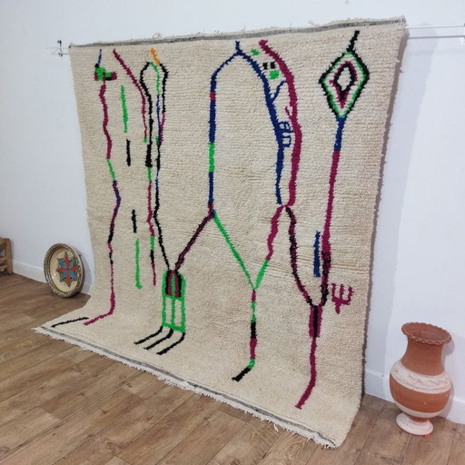 Marokkaans Berbertapijt Van Natuurlijke Wol - Moroccan Berber Carpet Made of Natural Wool