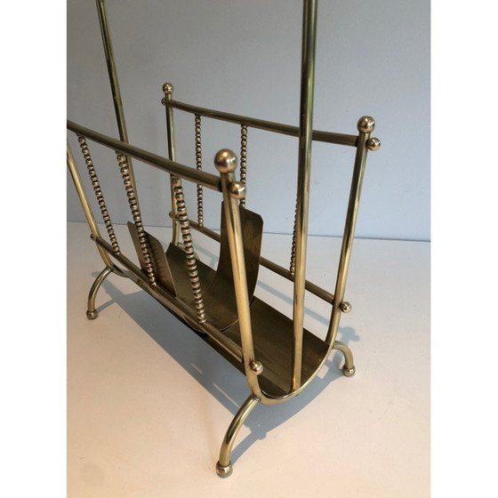 Image 1 of Vintage brass magazine rack, France 1970s