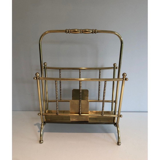 Image 1 of Vintage brass magazine rack, France 1970s