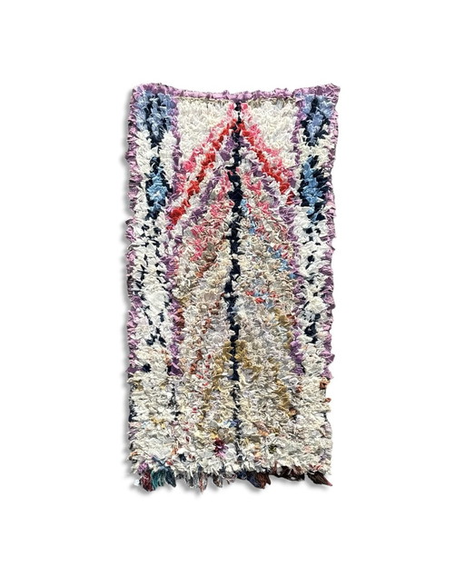 Alfombra bereber marroquí vintage de algodón