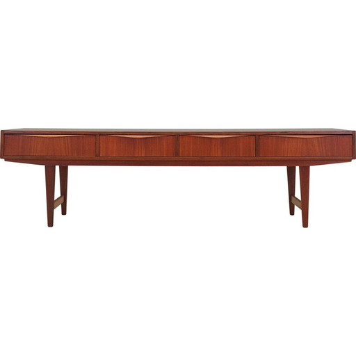 Vintage teak lowboard, Denmark 1970s
