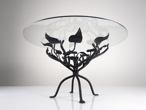 Wrought Iron Coffee Table With Leaves