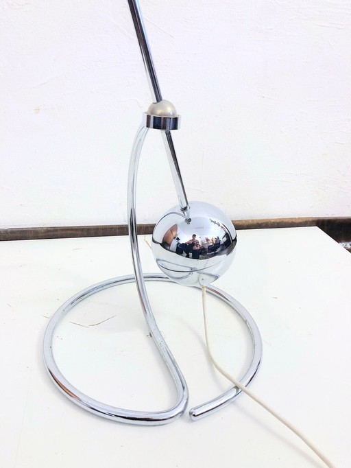 Adjustable 3S Floor Lamp Design Paolo Tilche For Sirrah, 1970S Space Age Chrome