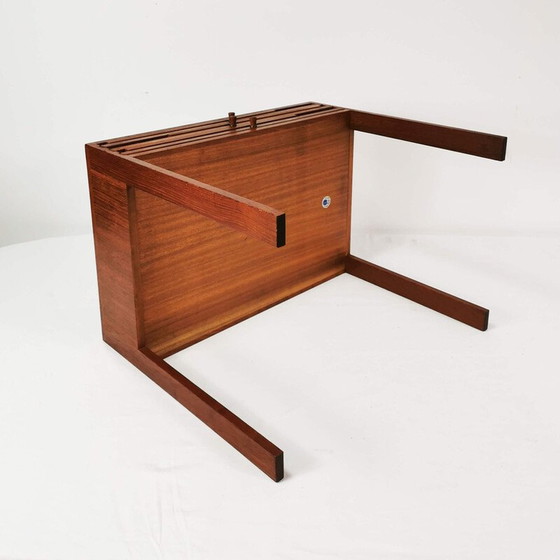 Image 1 of Set of 3 vintage teak side tables by I. Wikkelso for Cfc Silkeborg, Denmark 1960s