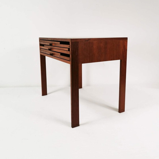 Image 1 of Set of 3 vintage teak side tables by I. Wikkelso for Cfc Silkeborg, Denmark 1960s