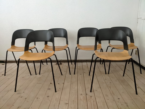 Image 1 of 6x chaises paires Fritz Hansen BH20