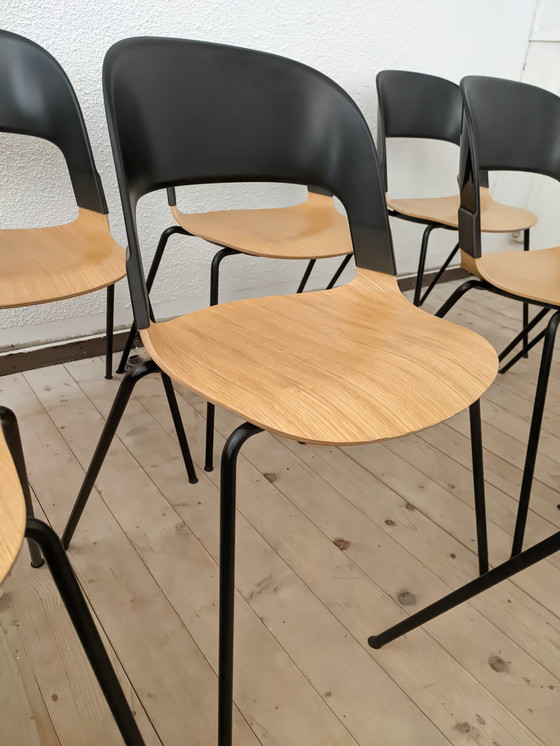 Image 1 of 6x chaises paires Fritz Hansen BH20