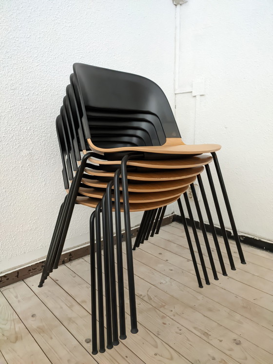 Image 1 of 6x chaises paires Fritz Hansen BH20