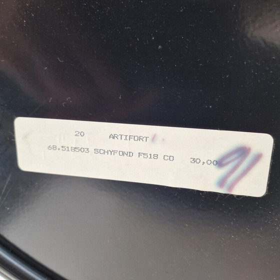 Image 1 of Vintage F518 chair in wood and leather by Geoffrey Harcourt for Artifort, 1970