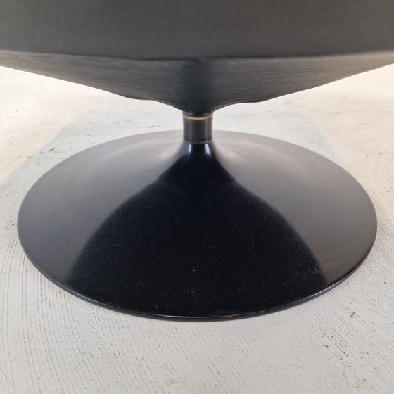 Image 1 of Vintage F518 chair in wood and leather by Geoffrey Harcourt for Artifort, 1970