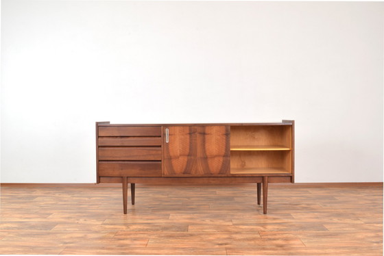 Image 1 of Mid-Century Polish Walnut Sideboard From Bytomskie Fabryki Mebli, 1960S.