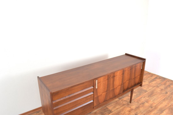 Image 1 of Mid-Century Polish Walnut Sideboard From Bytomskie Fabryki Mebli, 1960S.