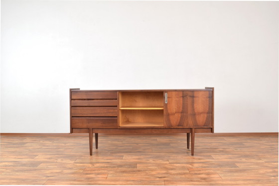 Image 1 of Mid-Century Polish Walnut Sideboard From Bytomskie Fabryki Mebli, 1960S.