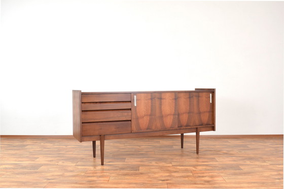 Image 1 of Mid-Century Polish Walnut Sideboard From Bytomskie Fabryki Mebli, 1960S.