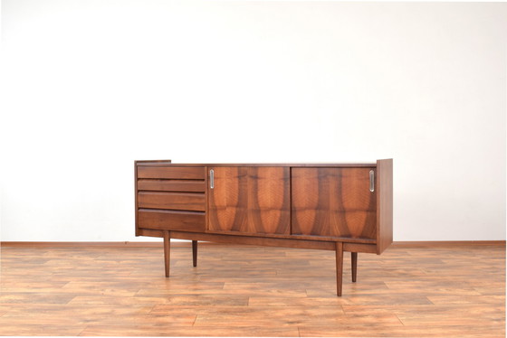 Image 1 of Mid-Century Polish Walnut Sideboard From Bytomskie Fabryki Mebli, 1960S.