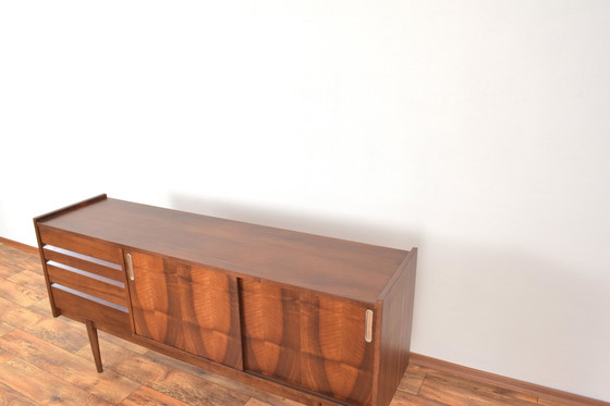 Image 1 of Mid-Century Polish Walnut Sideboard From Bytomskie Fabryki Mebli, 1960S.