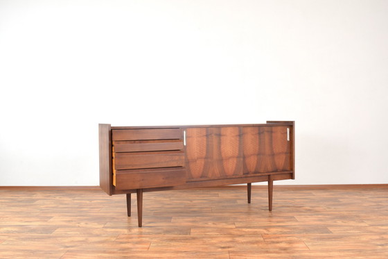 Image 1 of Mid-Century Polish Walnut Sideboard From Bytomskie Fabryki Mebli, 1960S.