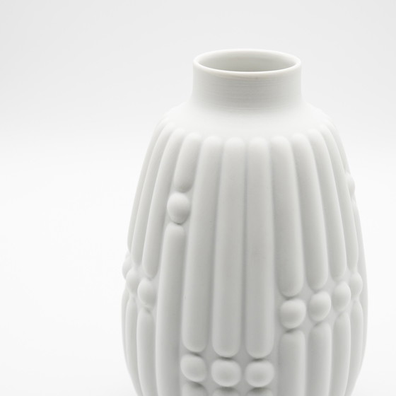 Image 1 of Heinrich Fuchs Hutschenreuther Bisque Porcelain Vase 