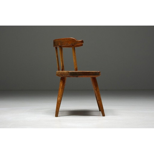 Vintage Tyrolean Folk Art low armchair