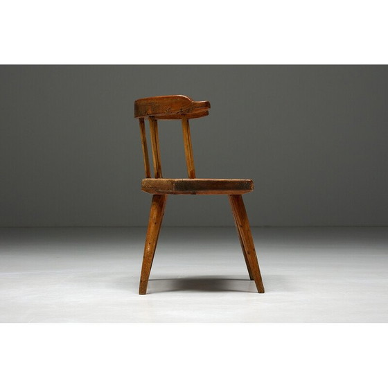 Image 1 of Vintage Tyrolean Folk Art low armchair