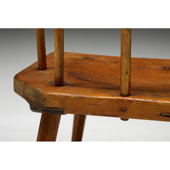 Image 1 of Vintage Tyrolean Folk Art low armchair