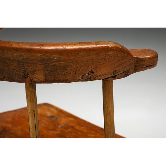 Image 1 of Vintage Tyrolean Folk Art low armchair