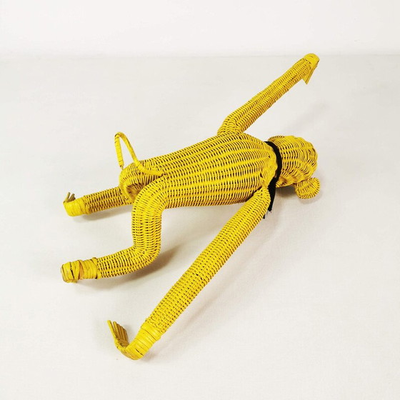Image 1 of Vintage hanging wicker monkey, Germany 1960