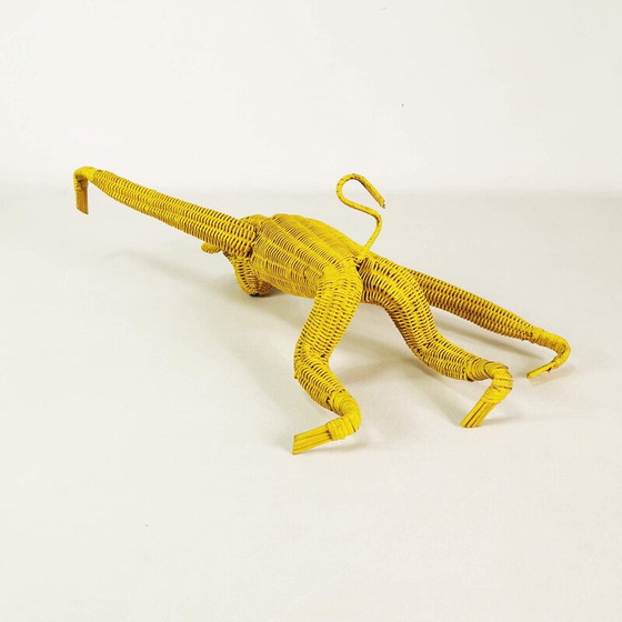 Image 1 of Vintage hanging wicker monkey, Germany 1960