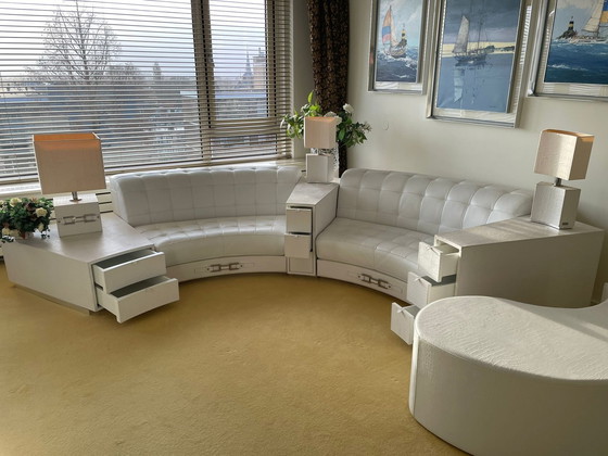 Image 1 of White Leather Sofa From Italian Brand Formitalia