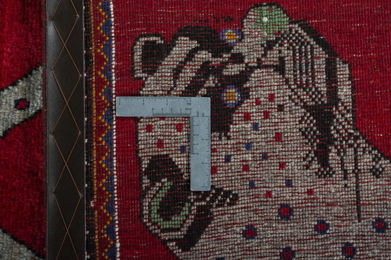 Image 1 of Hand-knotted Gabbeh nomadic rug - tiger motif