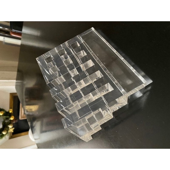 Image 1 of Vintage plexiglass letter holder for Guzzini, Italy 1970