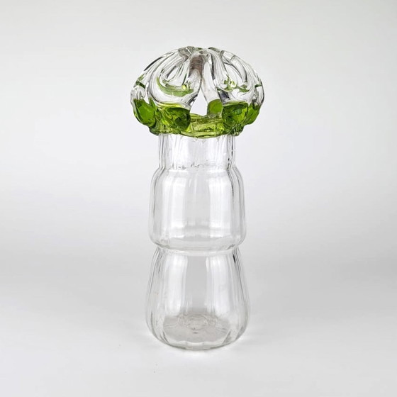 Image 1 of Italian Art Nouveau glass vase Solifleur Solofiore Hyacinth