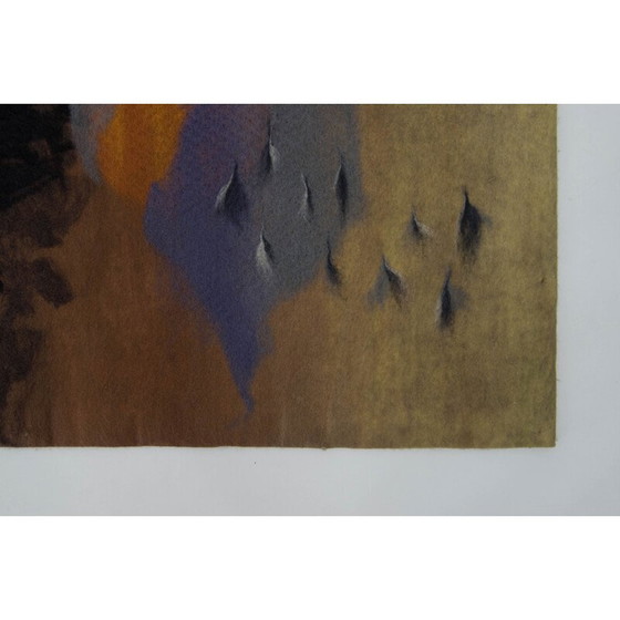 Image 1 of Vintage woolen tapestry by D. Švejdova