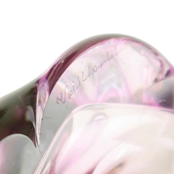 Image 1 of Purple Table Lamp Val Saint Lambert