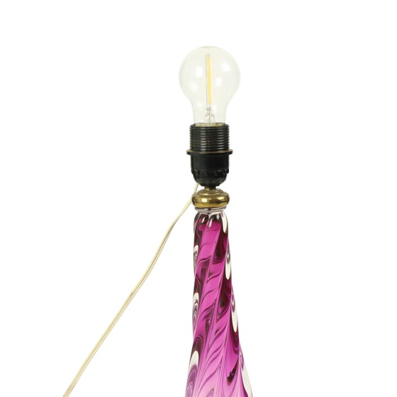 Image 1 of Purple Table Lamp Val Saint Lambert
