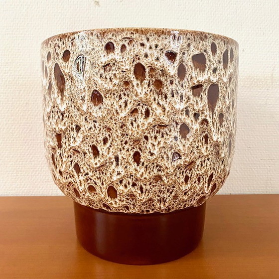 Image 1 of XL Pot de fleurs en céramique Fat Lava West Germany style