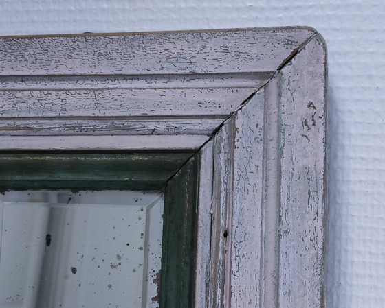 Image 1 of Antique wood bevelled mirror Early 20th century