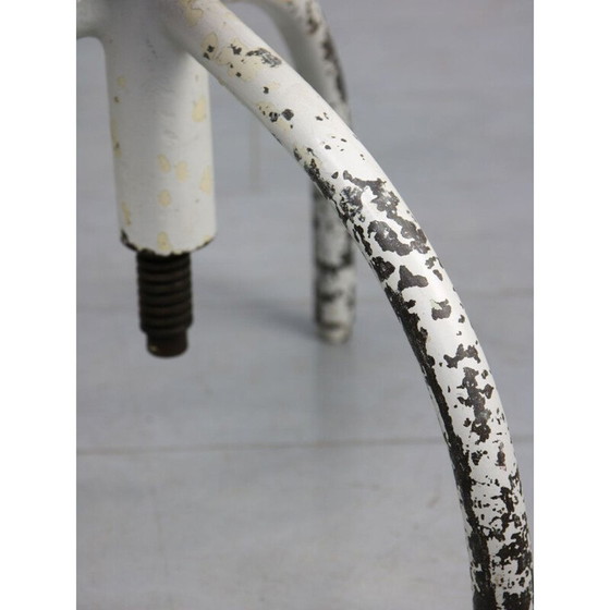 Image 1 of Vintage Industrial White Swivel Chair