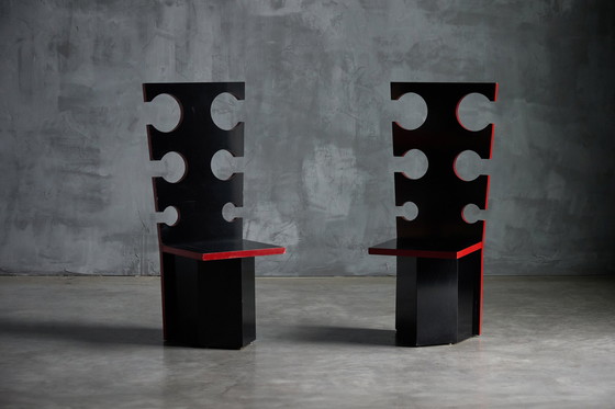 Image 1 of Pair of Vintage Mario Sabot Sculptural Chairs by Max Papiri 1970s