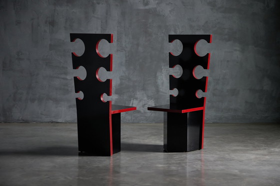 Image 1 of Pair of Vintage Mario Sabot Sculptural Chairs by Max Papiri 1970s