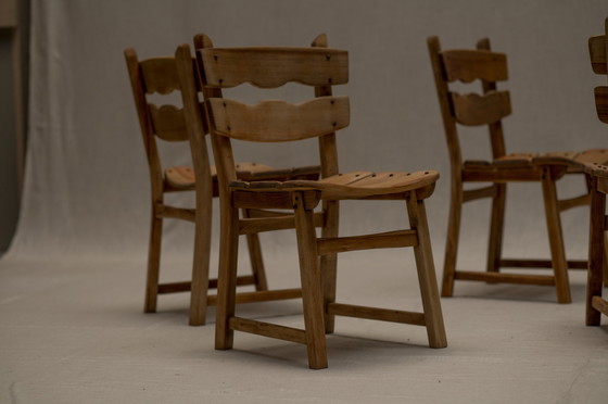 Image 1 of Brutalist Dining Chair Set 1960S