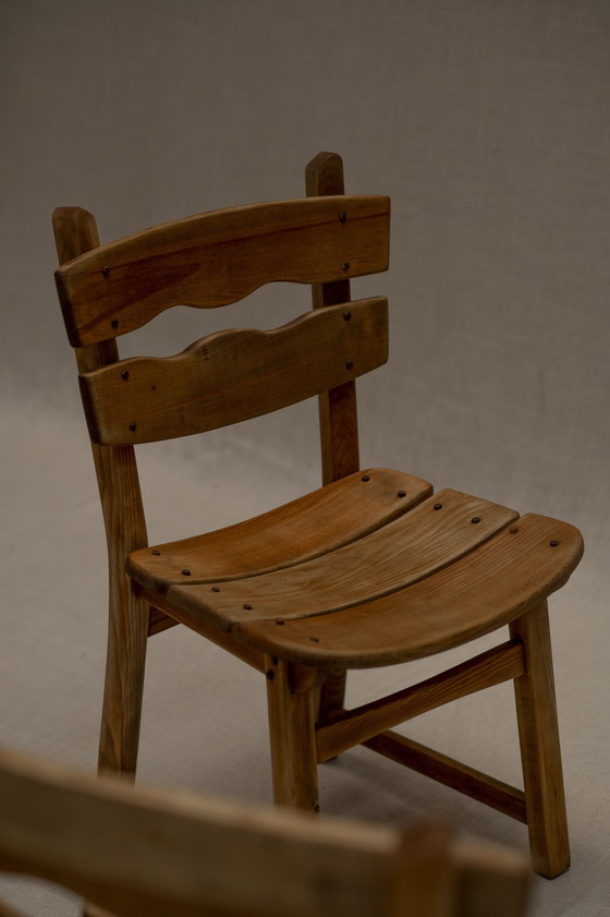 Image 1 of Brutalist Dining Chair Set 1960S