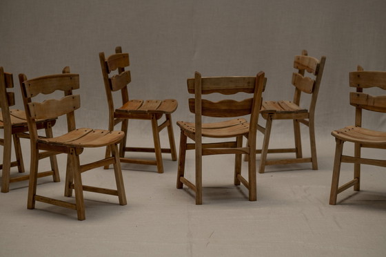 Image 1 of Brutalist Dining Chair Set 1960S