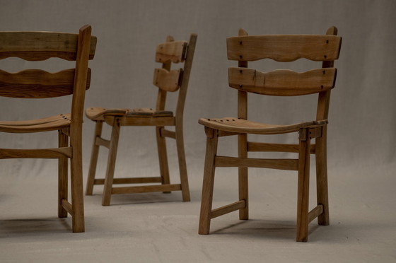 Image 1 of Brutalist Dining Chair Set 1960S