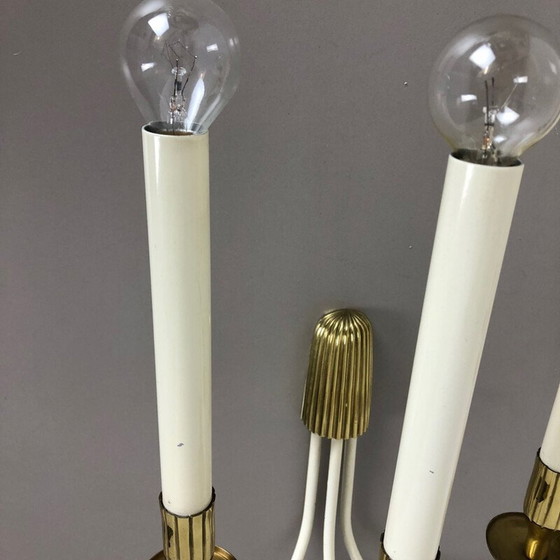 Image 1 of Pair of vintage brass wall sconces by Vereinigte Werkstätten München Germany, Germany 1950