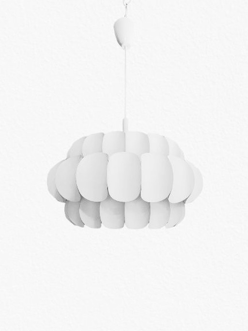 Pendant light Temde H. Zender metal white 60Er/70Er