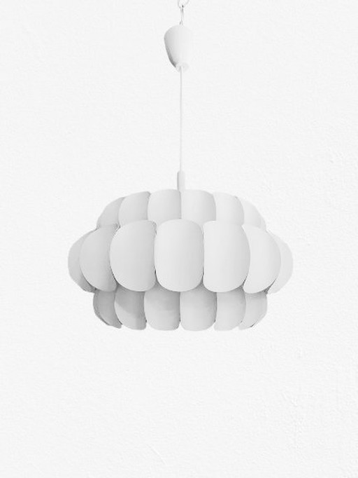 Pendant light Temde H. Zender metal white 60Er/70Er